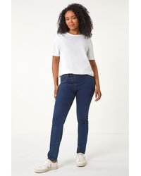 Roman Petite - Stretch Denim Elastic Waist Jegging - Lyst