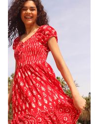 Roman - Boho Print Tiered Maxi Dress - Lyst