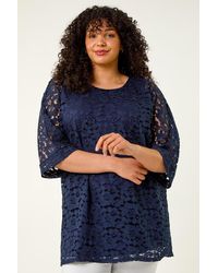 Roman Curve - Lace Front Stretch Top - Lyst