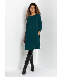 Roman - A-Line Pocket Detail Stretch Swing Dress - Lyst