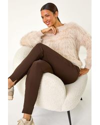 Roman - Fleece Lined Stretch Bengaline Trouser - Lyst