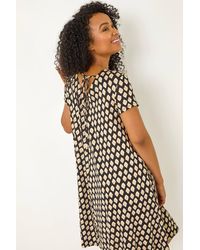 Roman Petite - Print V-Neck Swing Pocket Dress - Lyst