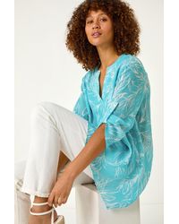 Roman - Linear Print Wrap Tunic - Lyst