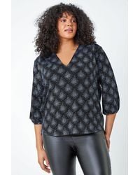 Roman Curve - Glitter Sparkle Tunic Top - Lyst