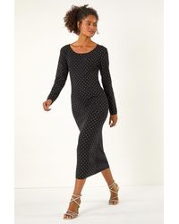 D.u.s.k - Hotfix Spot Print A-Line Midi Dress - Lyst
