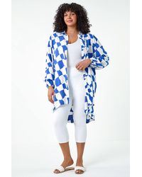 Roman Curve - Printed Button Through Shirt - Lyst