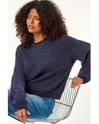 D.u.s.k - Glitter Long Sleeve Knit Jumper - Lyst