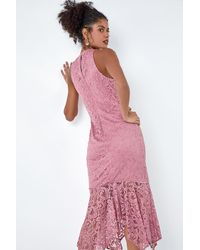 D.u.s.k - Sleeveless Stretch Lace Midi Dress - Lyst