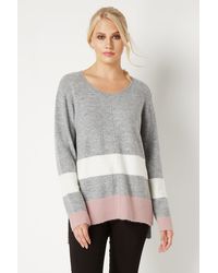 Roman - Colour Block Stripe Crew Neck Jumper - Lyst