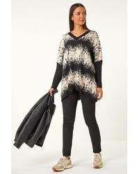 Roman - Abstract Stripe Knitted Jumper - Lyst