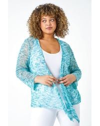 Roman Curve - Knitted Waterfall Cardigan - Lyst
