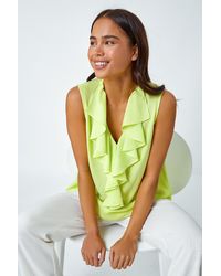 Roman Petite - Frill Front Vest Top - Lyst