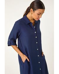 Roman - Button Through Shirt Midi Dress - Lyst