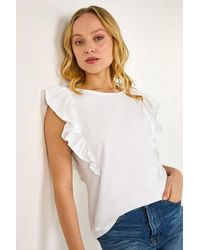 D.u.s.k - Ruffle Detail Stretch T-Shirt - Lyst