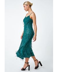 D.u.s.k - Sequin Tassel Midi Stretch Dress - Lyst