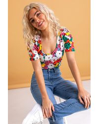 Roman - Dusk Fashion Bold Floral Print T-shirt - Lyst