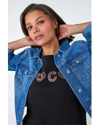 Lilly-and-Hope - Metallic Foil Print Stretch T-Shirt - Lyst