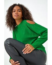 D.u.s.k - Sparkle Cold Shoulder Jumper - Lyst