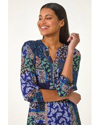 Roman - Paisley Contrast Print Stretch Top - Lyst
