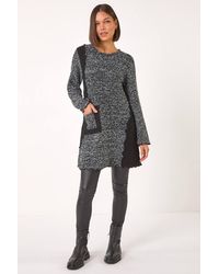 Roman - Textured Pocket Detail Longline Jumper - Lyst