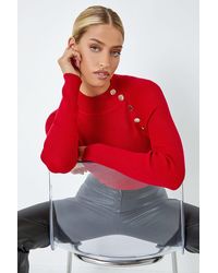 D.u.s.k - Button Detail Ribbed Jumper - Lyst