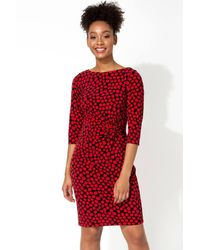 Roman - Spot Twist Waist Shift Dress - Lyst