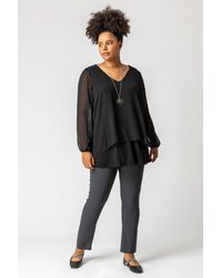 Roman Curve - Full Length Stretch Trousers - Lyst