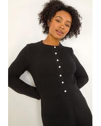 Roman Petite - Pearl Button Knitted Dress - Lyst