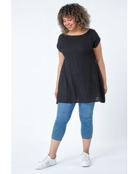 Roman Curve - Textured Short Sleeve T-Shirt - Lyst