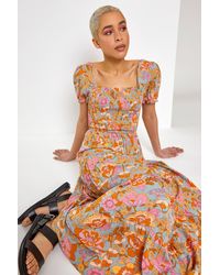 Roman - Dusk Fashion Retro Floral Print Tiered Maxi Dress - Lyst