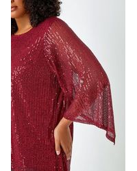 Roman Curve - Sequin Flared Sleeve Top - Lyst