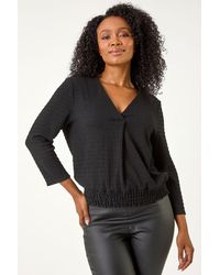 Roman Petite - Textured Blouson Top - Lyst