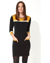 Roman - Colour Block Knitted Dress - Lyst