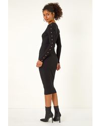D.u.s.k - Stud Detail Knit Bodycon Dress - Lyst
