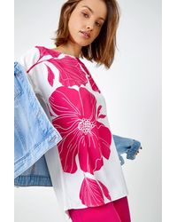 Roman - Floral Print Stretch T-Shirt - Lyst