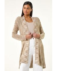 Roman - Pointelle Longline Cardigan - Lyst