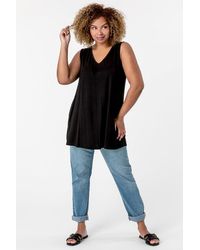 Roman Curve - Plain V-Neck Vest Top - Lyst