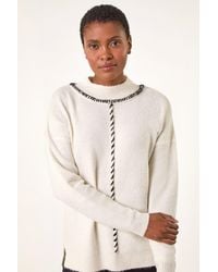 Roman - Funnel Neck Seam Detail Jumper - Lyst