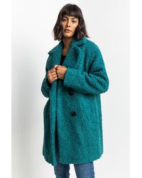 Roman - Faux Fur Longline Teddy Coat - Lyst