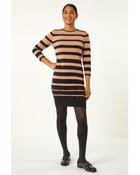 Roman - Gradient Stripe Knit Knee-Length Dress - Lyst