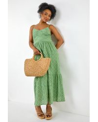 Roman Petite - Broderie Strappy Maxi Dress - Lyst