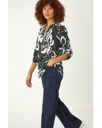 Roman - Floral Textured Print Shirt - Lyst