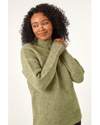 Roman Petite - Contrast Stitch Knit Jumper - Lyst