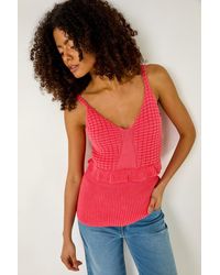 D.u.s.k - Crochet Frill Peplum Top - Lyst