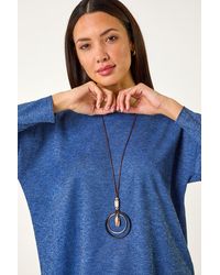 Roman - Relaxed Necklace Tunic Top - Lyst