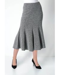 Roman - Texture Flared Skirt - Lyst