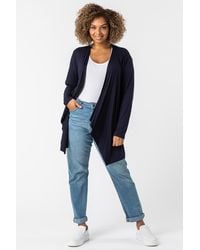 Roman Curve - Waterfall Front Jersey Cardigan - Lyst