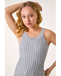D.u.s.k - Metallic Knit Vest Top - Lyst