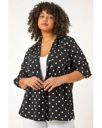 Roman Curve - Spot Print Button Shirt - Lyst