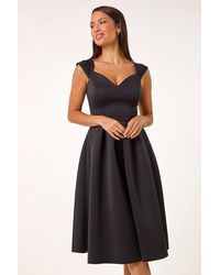 Roman - Sweetheart Neck Premium Stretch Skater Dress - Lyst